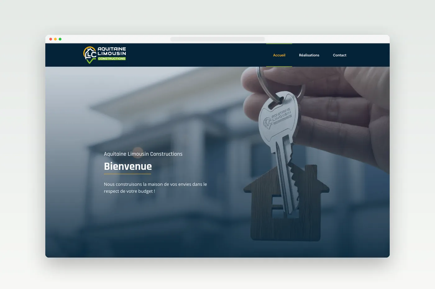 Site internet Aquitaine Limousin Constructions