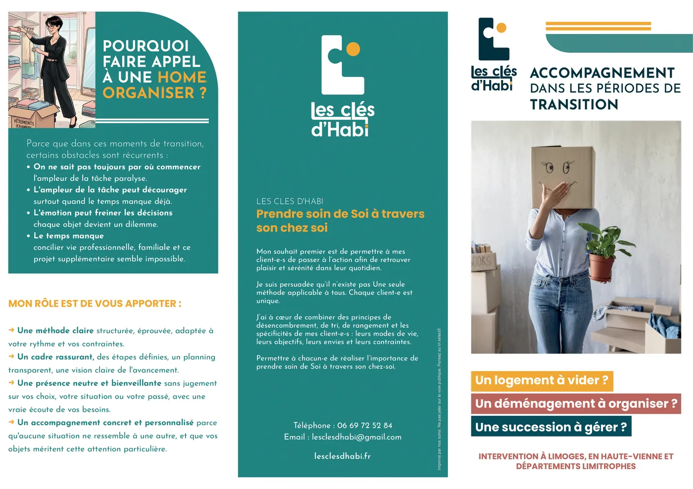 Recto du dépliant Les Clés d’Habi